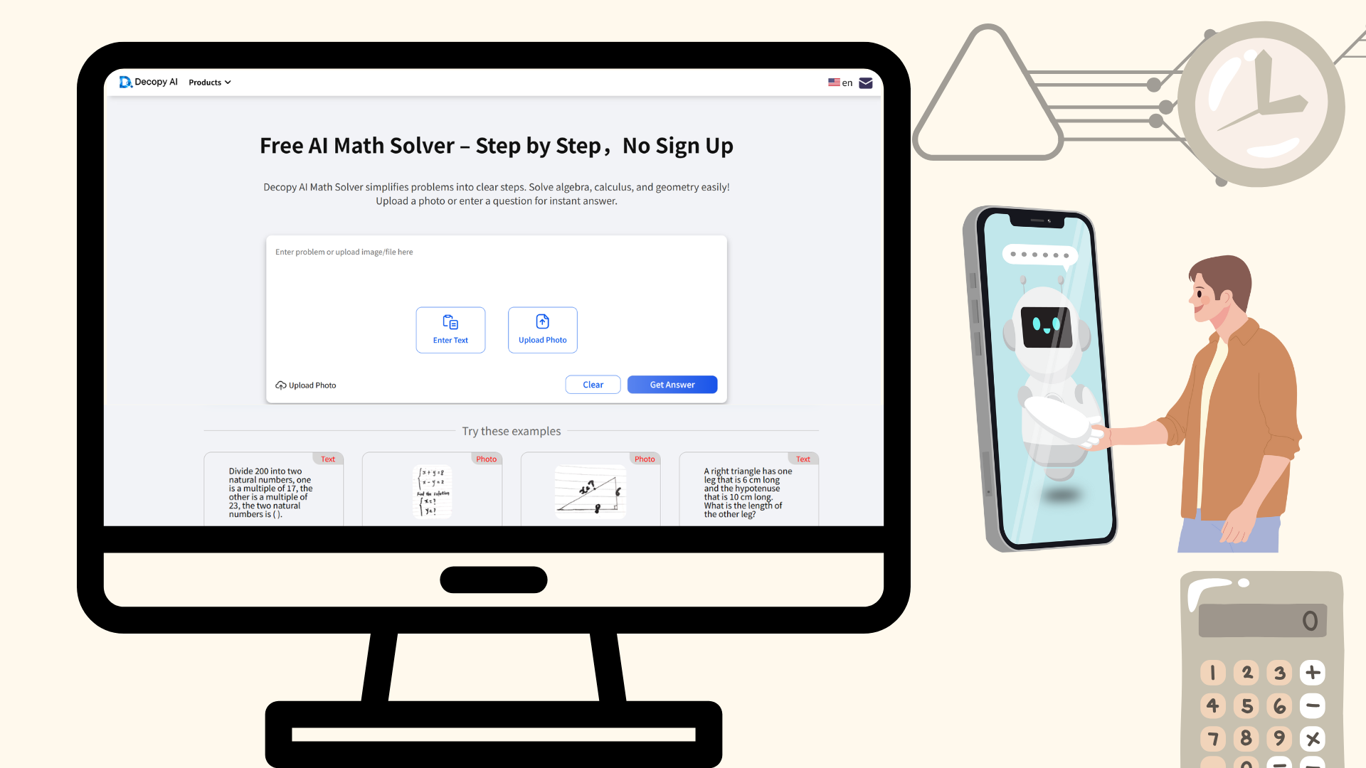 Decopy Math AI Solver simplifies problems into clear steps