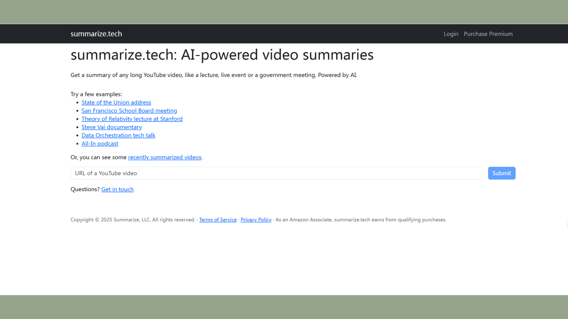 Summarize.tech – Fast, AI-Driven Overviews
