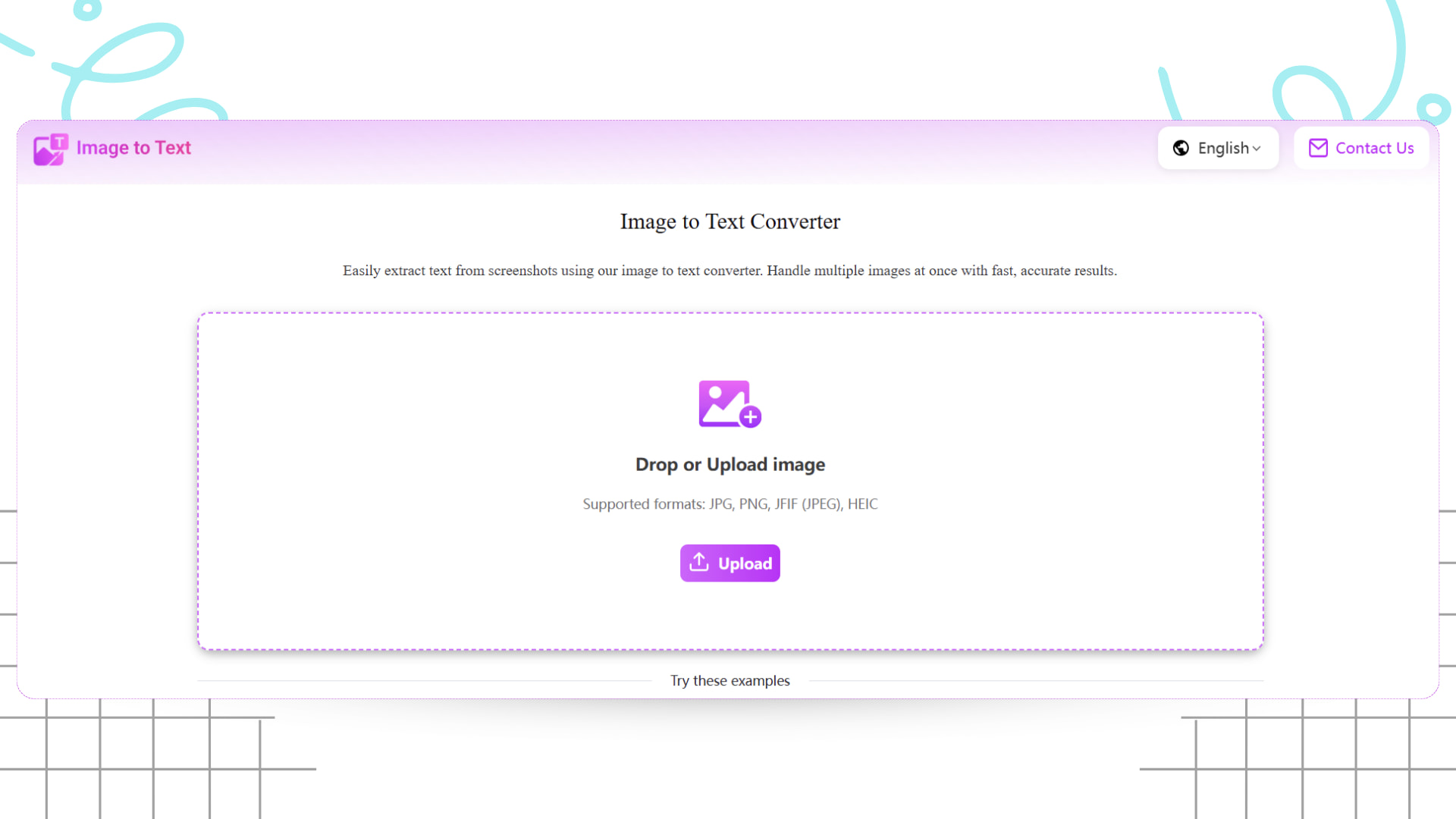 High Quality and Efficient Image to Text Conversion