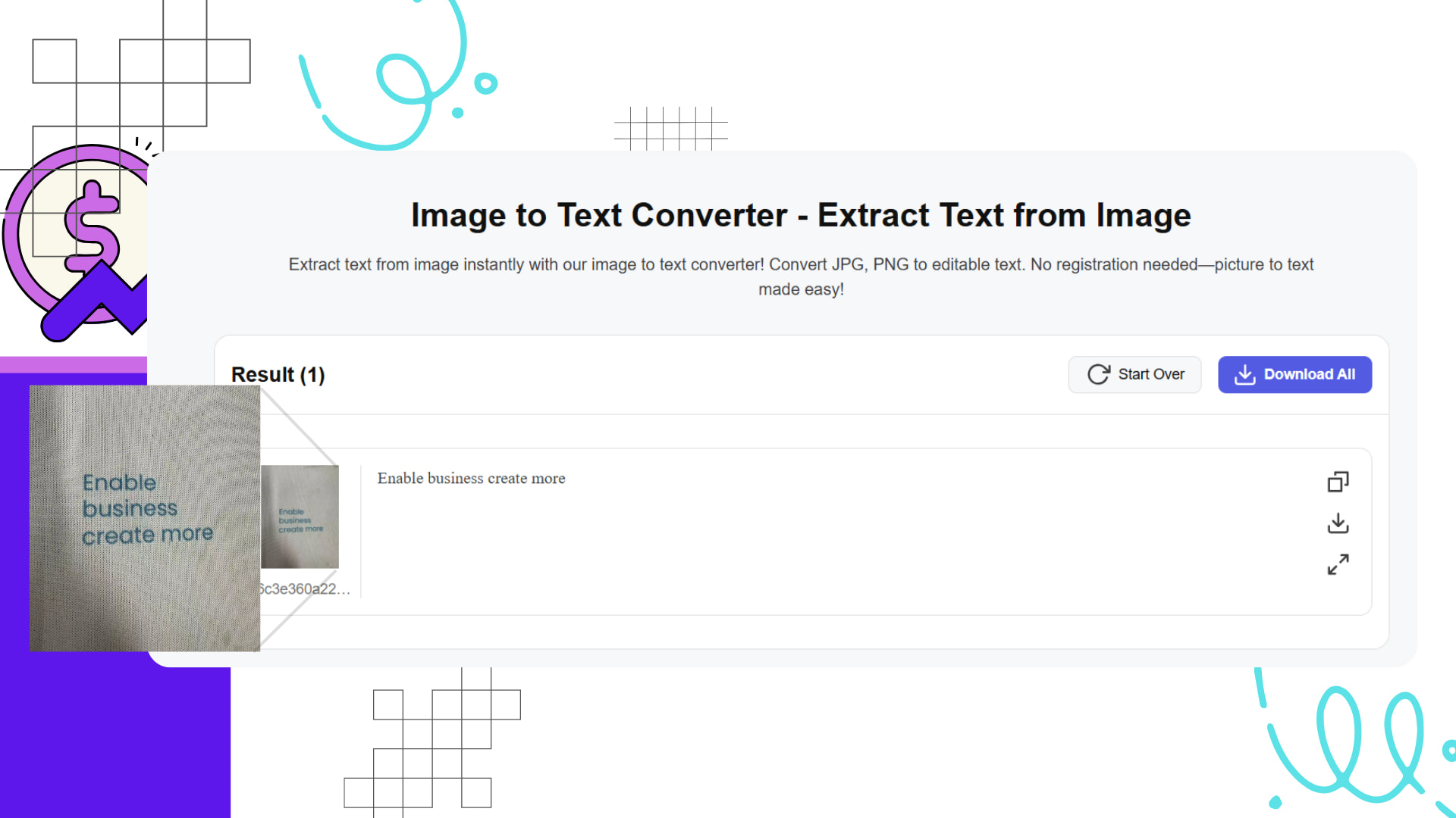 Decopy.ai’s Image to Text focuses on efficiency and workflow integration