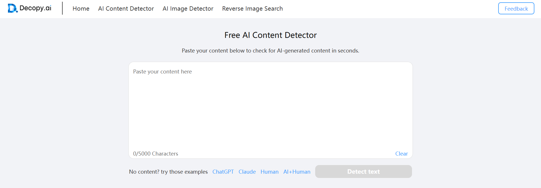 Decopy AI free AI detector