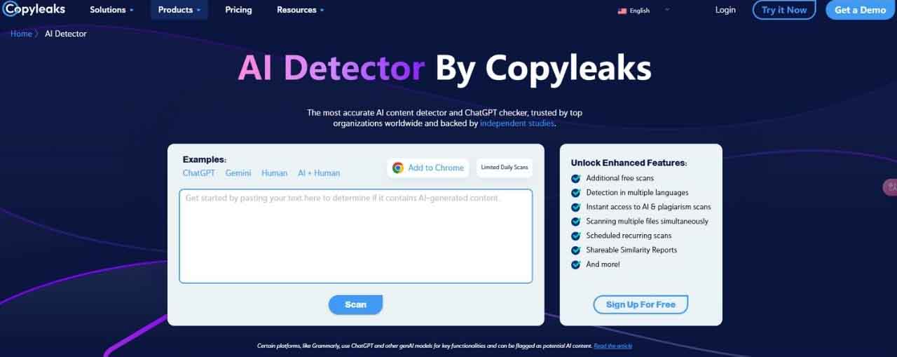 how to use copyleaks ai content detector