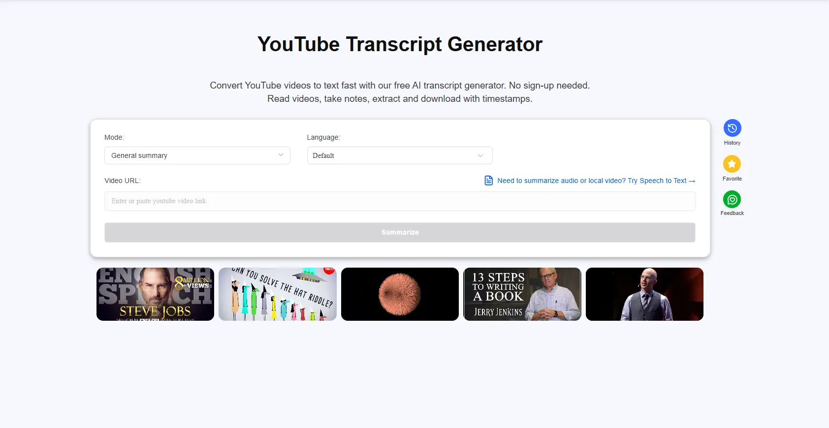 decopy youtube transcript generator