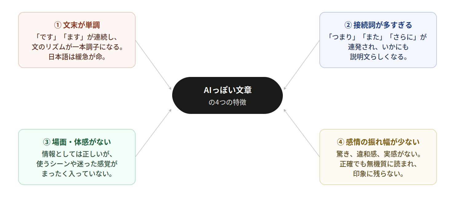 AIっぽい文章に共通する4つのパターン