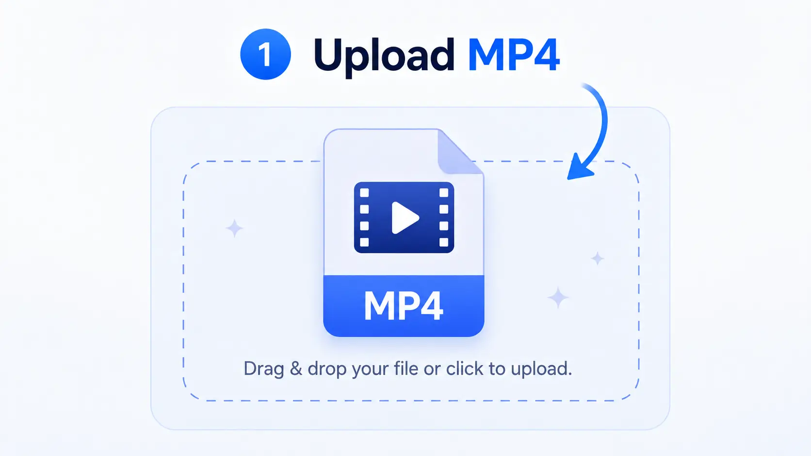 Step 1 of how to convert MP4 to MP3 online by uploading an MP4 video file