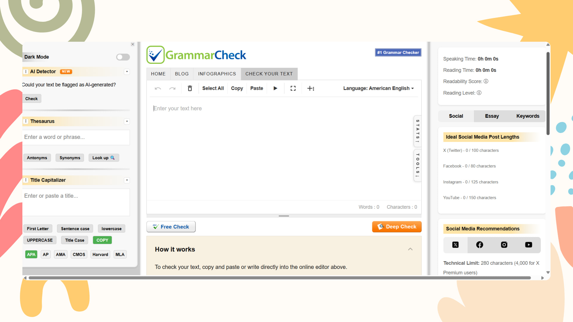 GrammarCheck.net Editor
