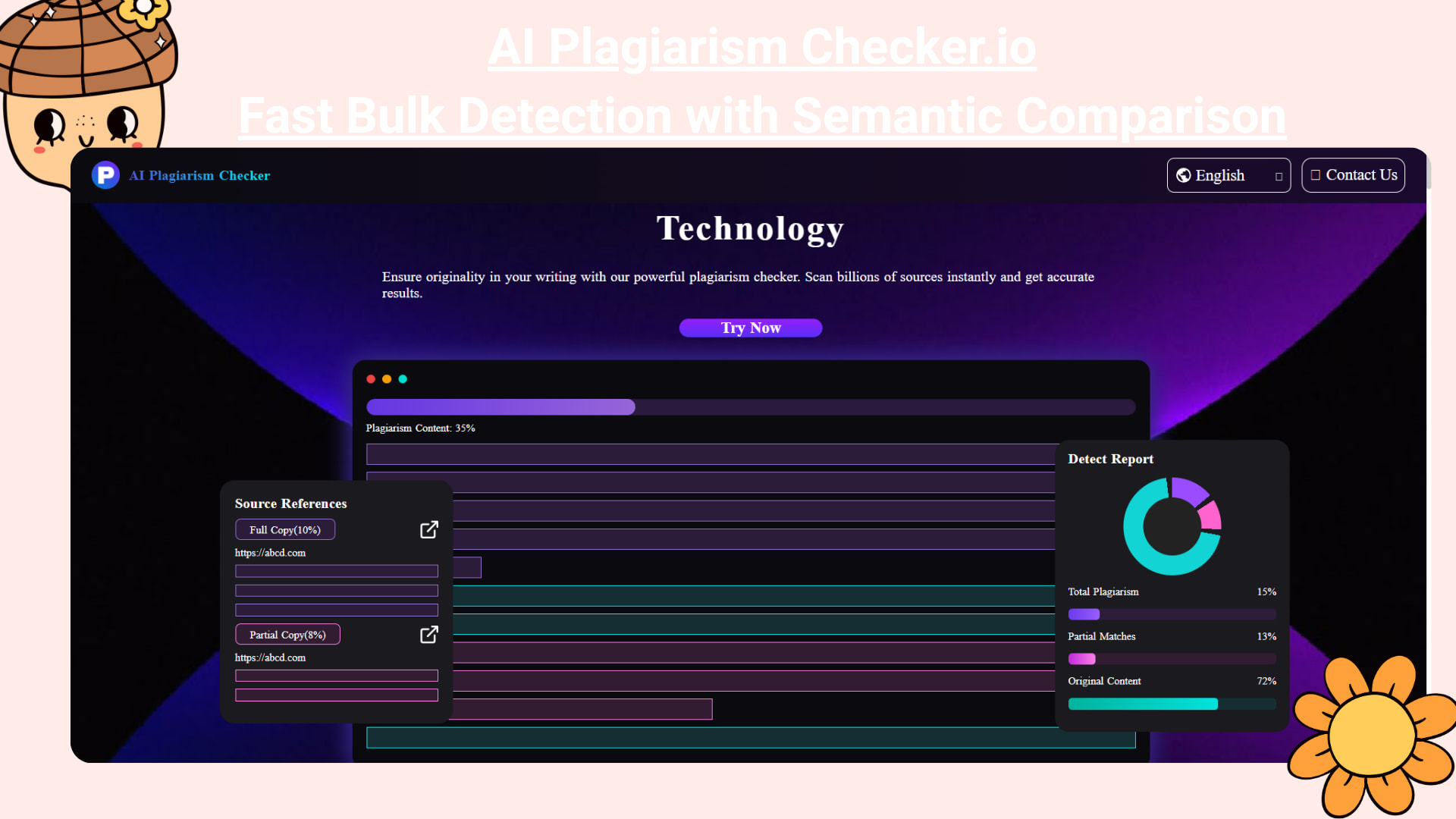 AIPlagiarismChecker.io: Fast Bulk Detection with Semantic Comparison