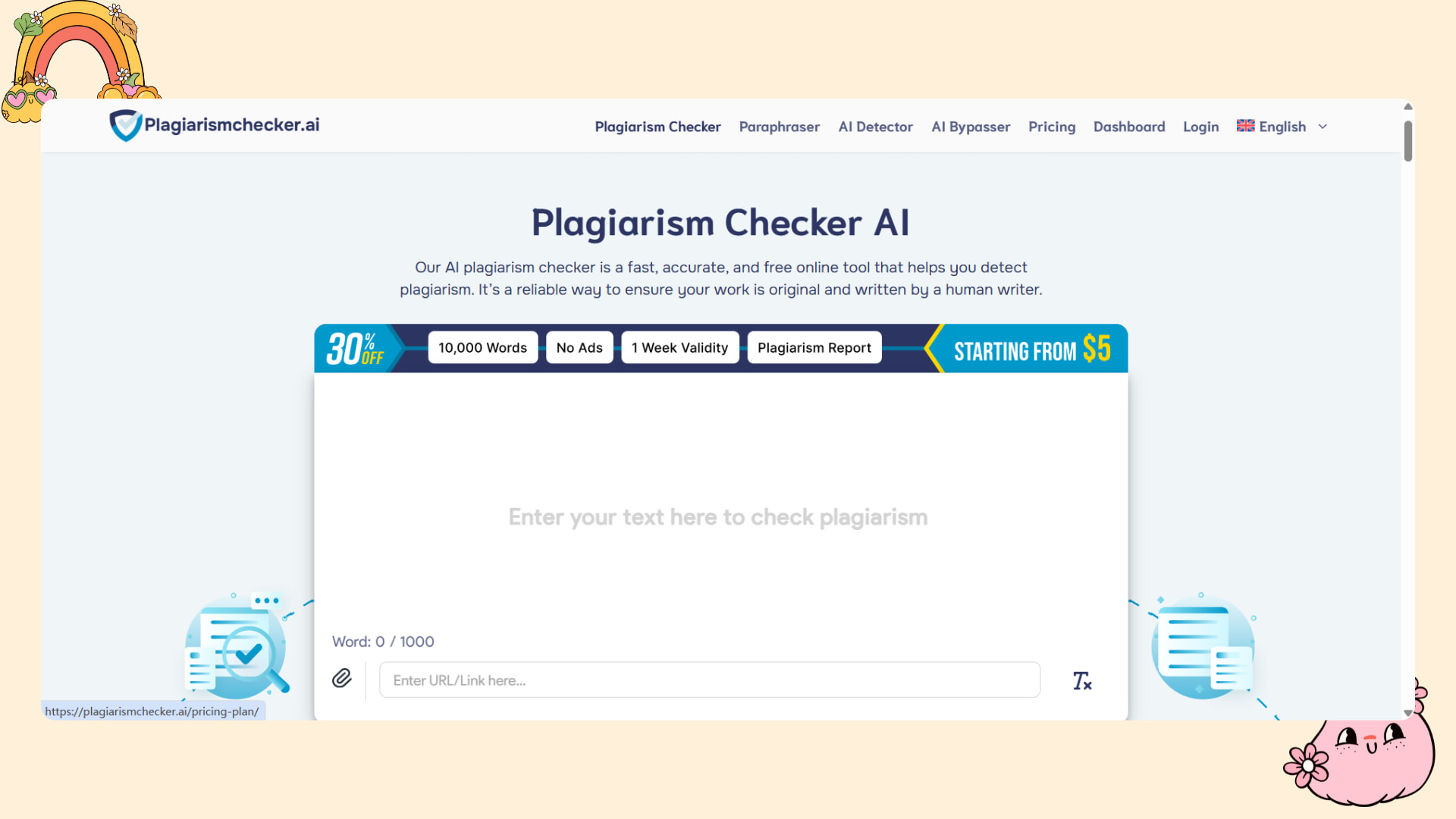 PlagiarismChecker.ai: Charged by Detection Volume