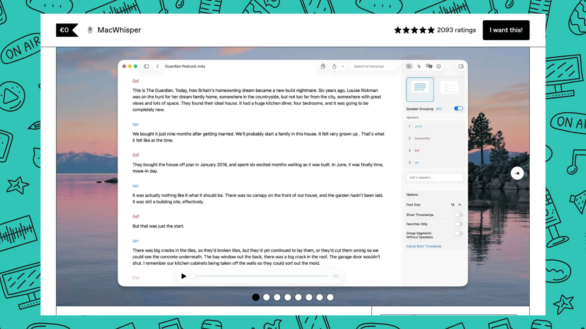 MacWhisper (Best for Offline Privacy)