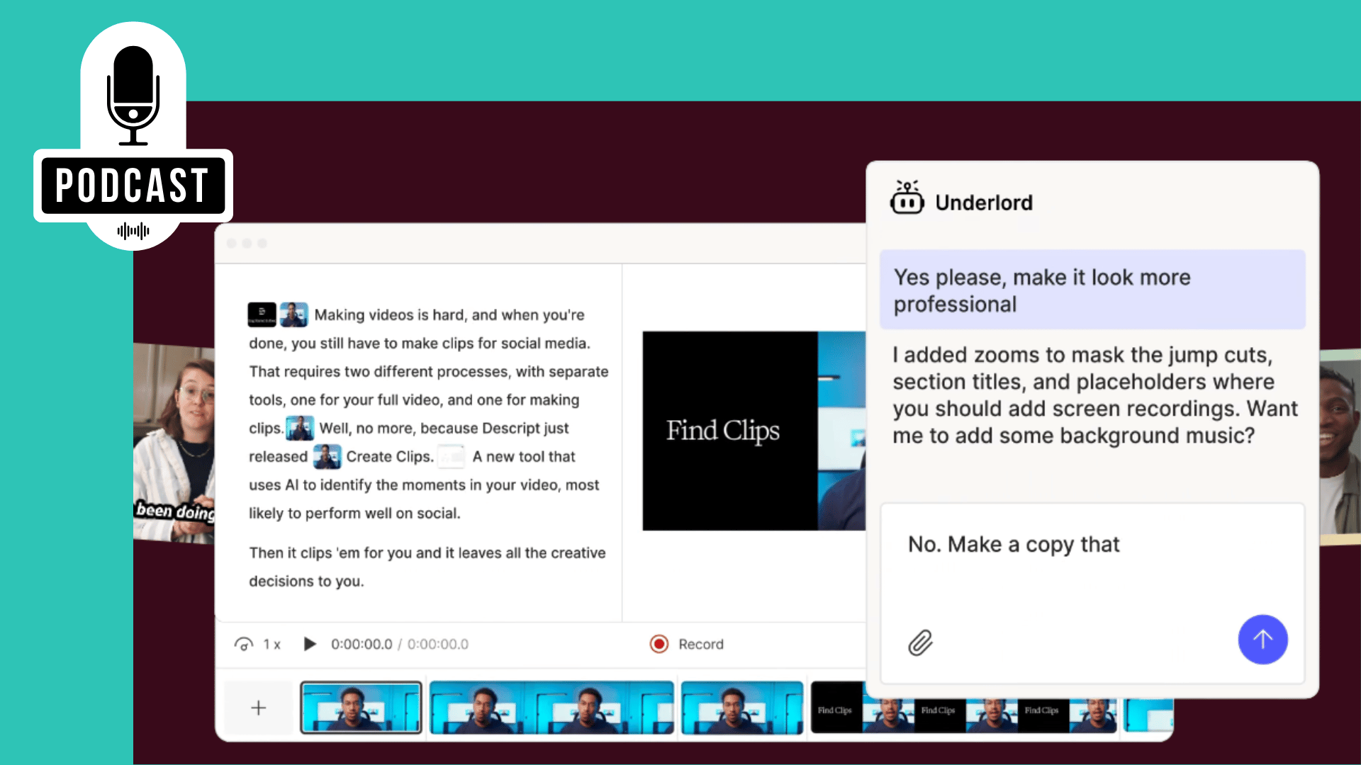Descript (Best for Podcasters and Video Editors)