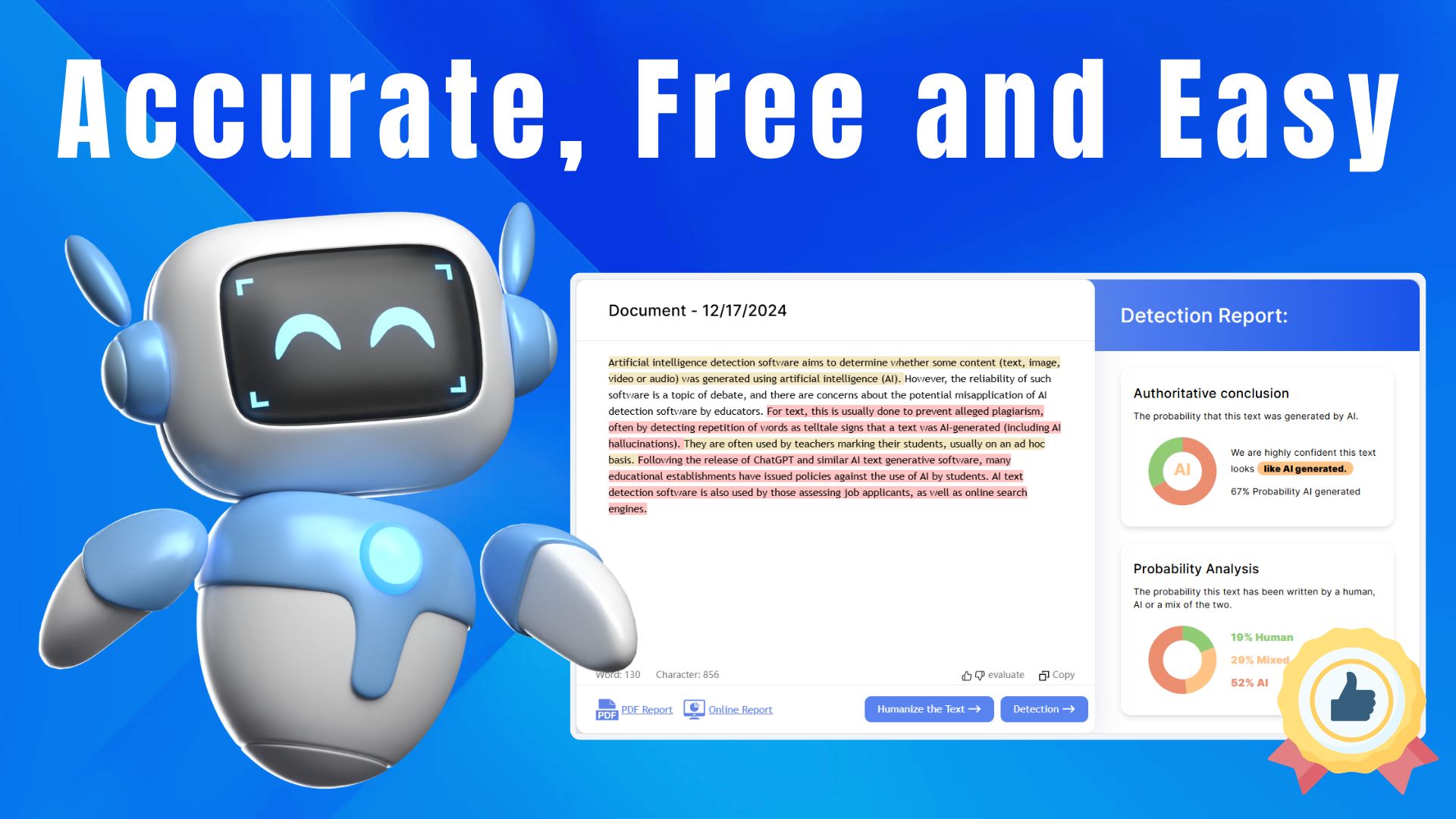 AI Detector Trusted AI Checker Free No SignUp 
