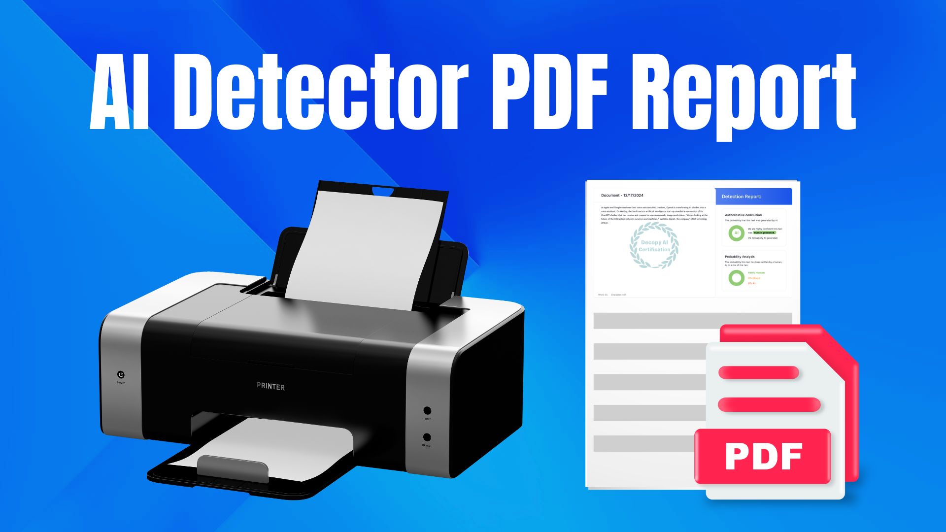 PDF Reports for AI Text Checker