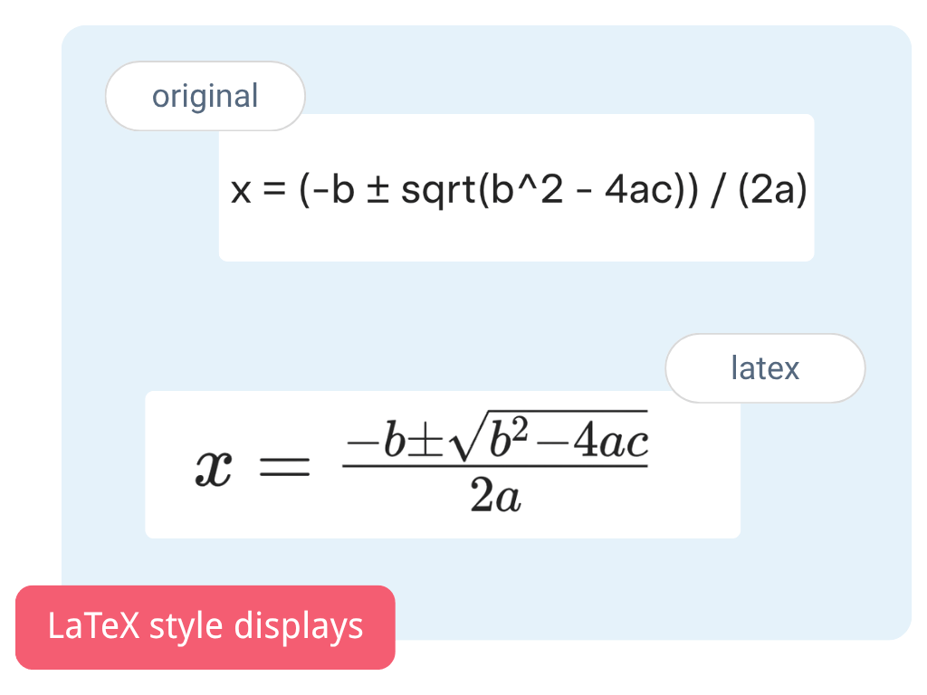 Renderização de Fórmulas de Matemática com IA