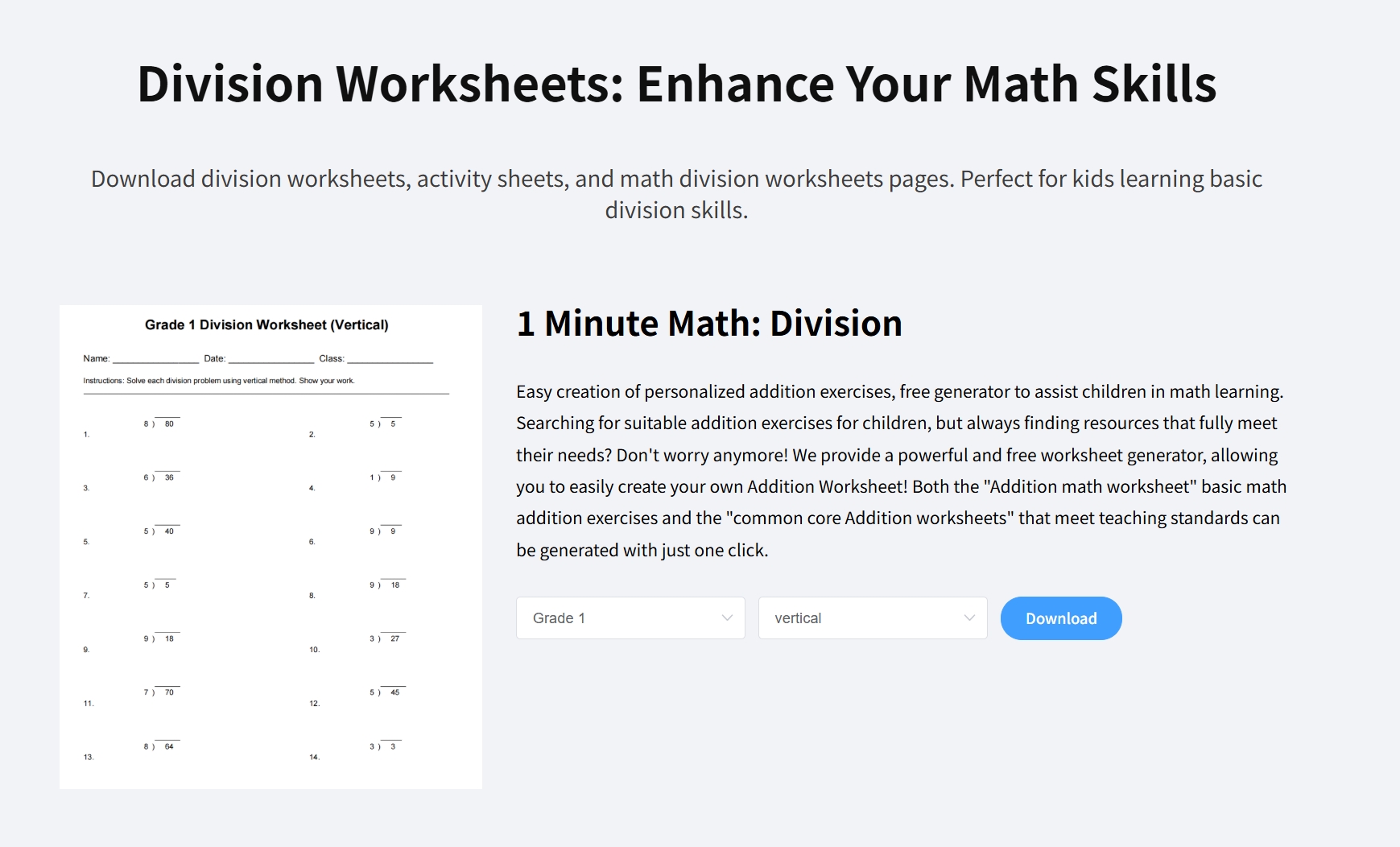 How to Use These Division Worksheets?