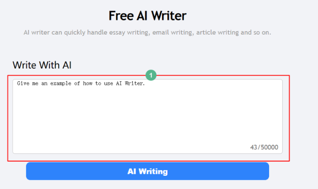 :input text you want AI for writing