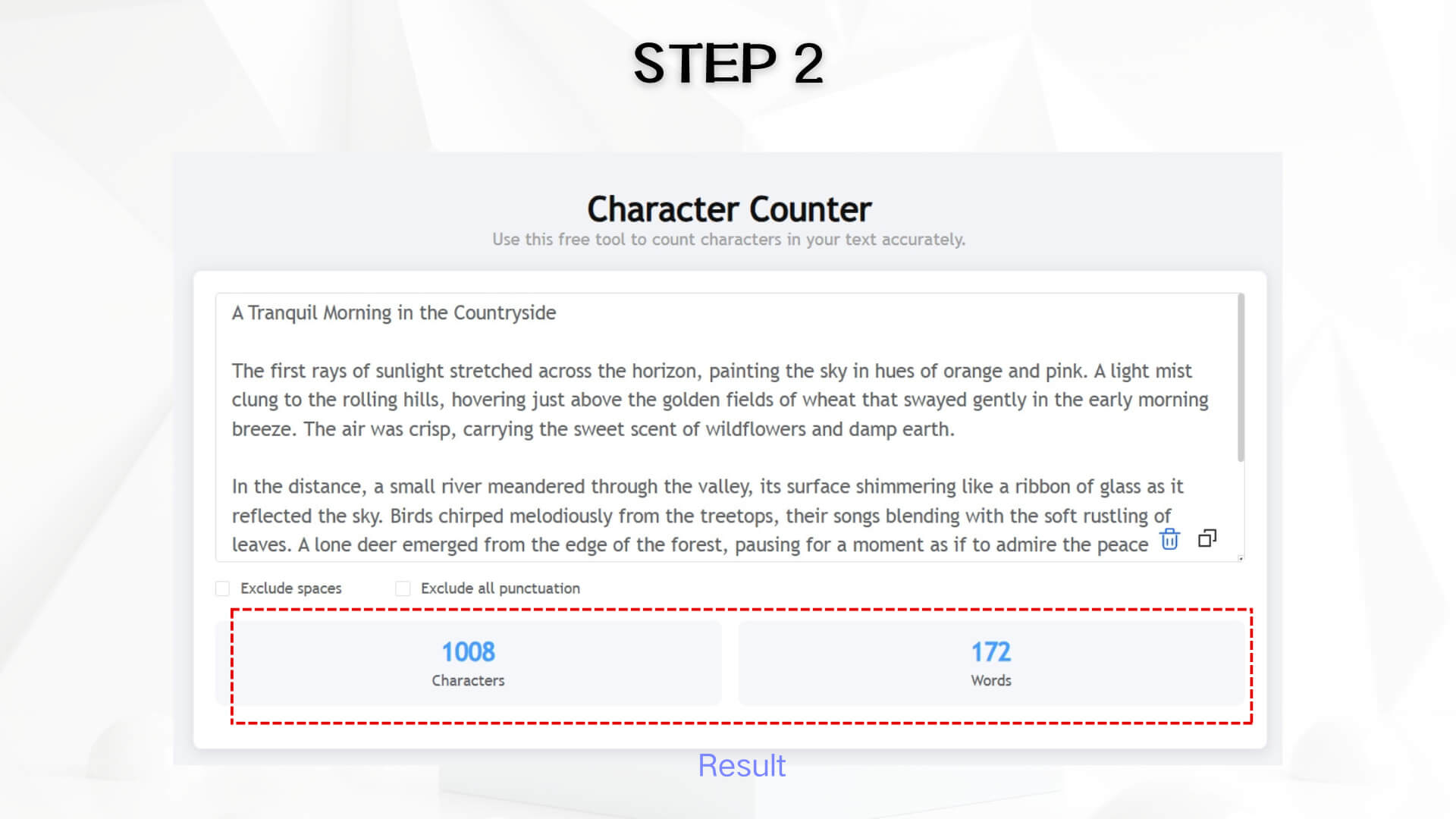 Generate results