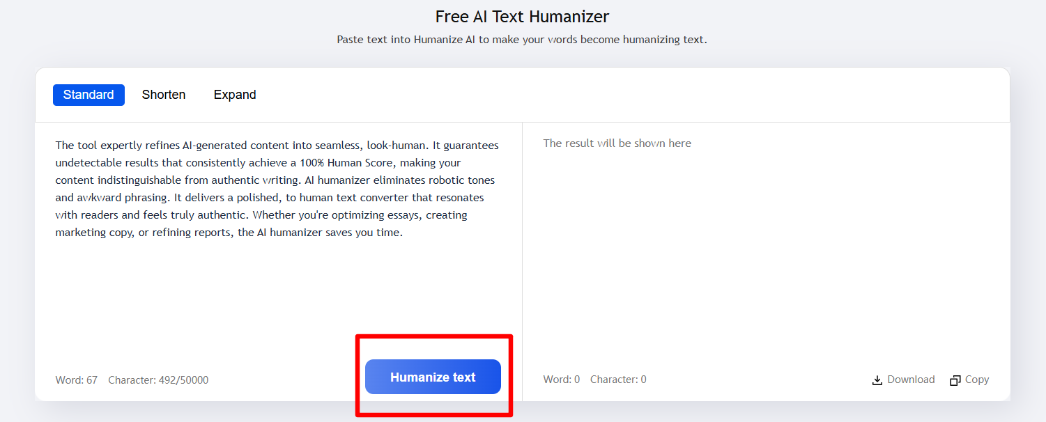  Humanize AI Text Free