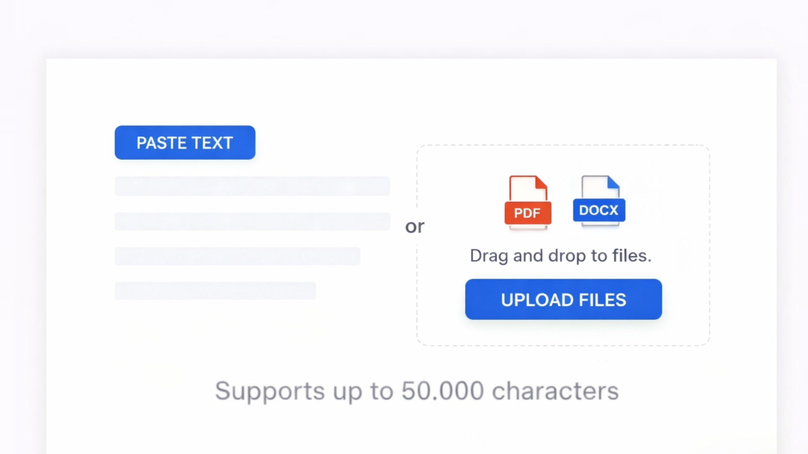 Вставьте текст или загрузите файлы для массовой хуманизации