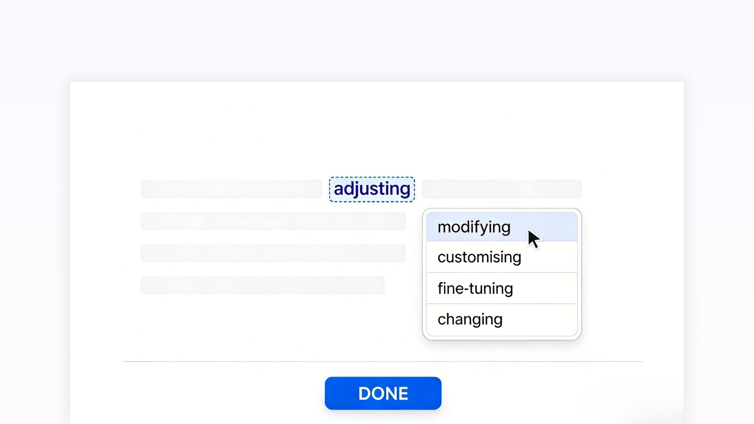 Меняйте и редактируйте предложения в реальном времени