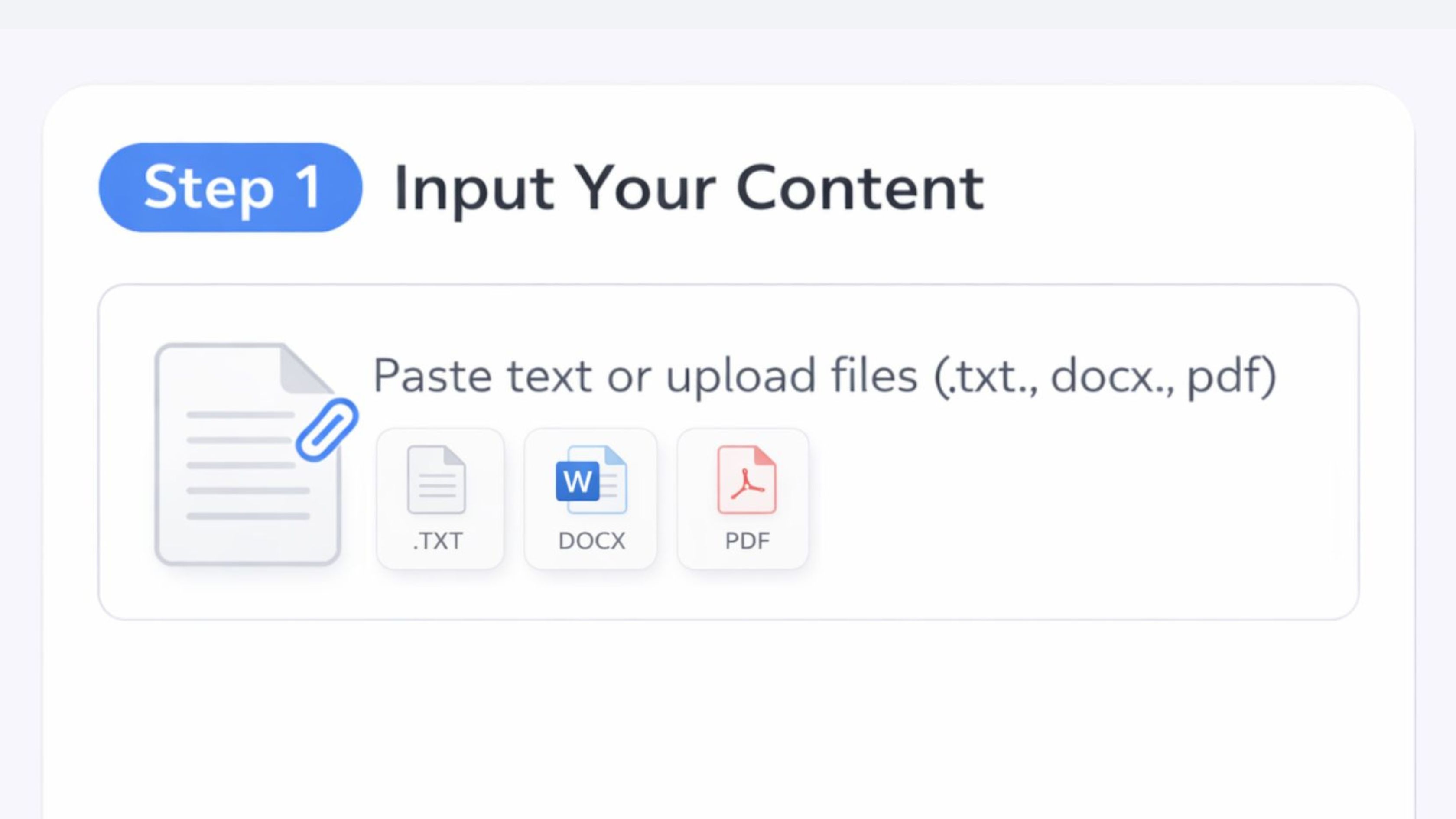 Шаг 1: Введите свой контент