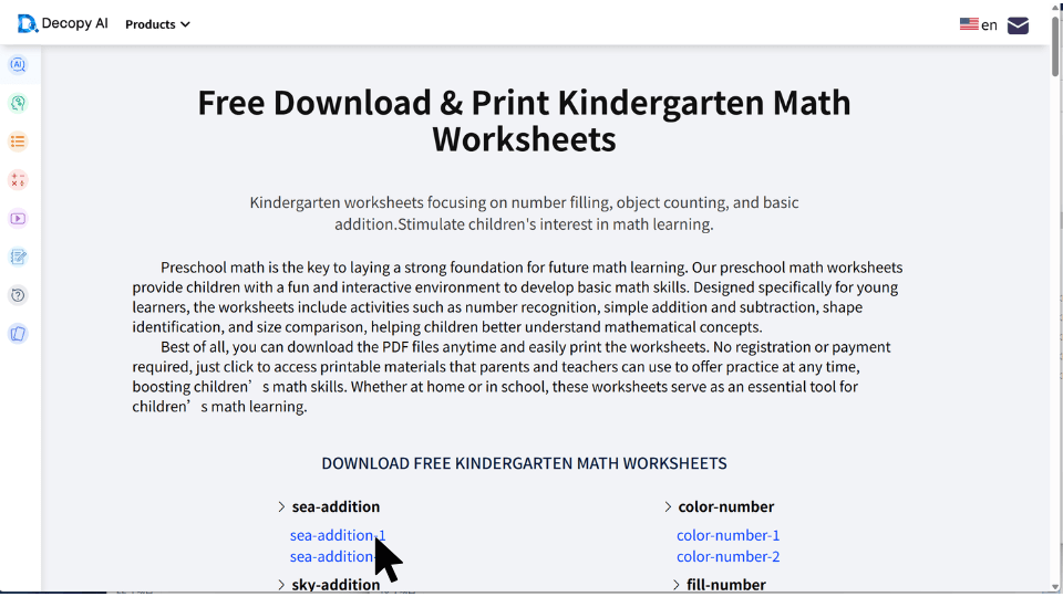 How to Use Kindergarten Math Worksheets