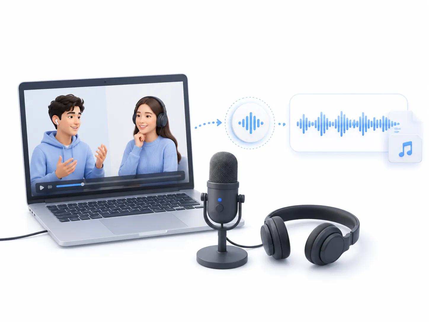 MP4-zu-MP3-Umwandlung zur Vorbereitung von Podcast-Audio aus Videoaufnahmen