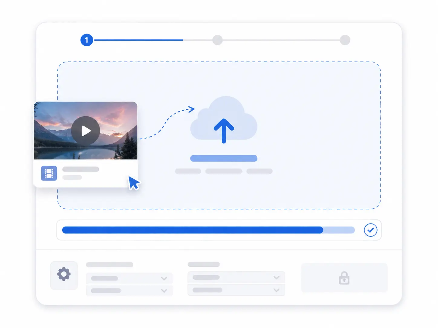 MP4-Dateiupload mit Videoauswahl und Upload-Fortschritt