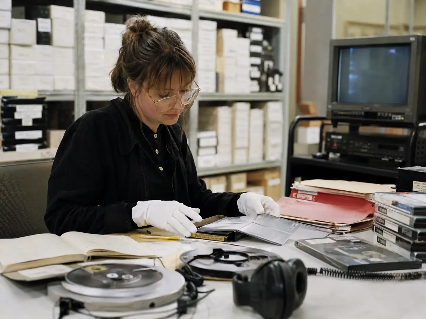 Medienarchivar nutzt Transkripte, um gesprochene Informationen zu identifizieren