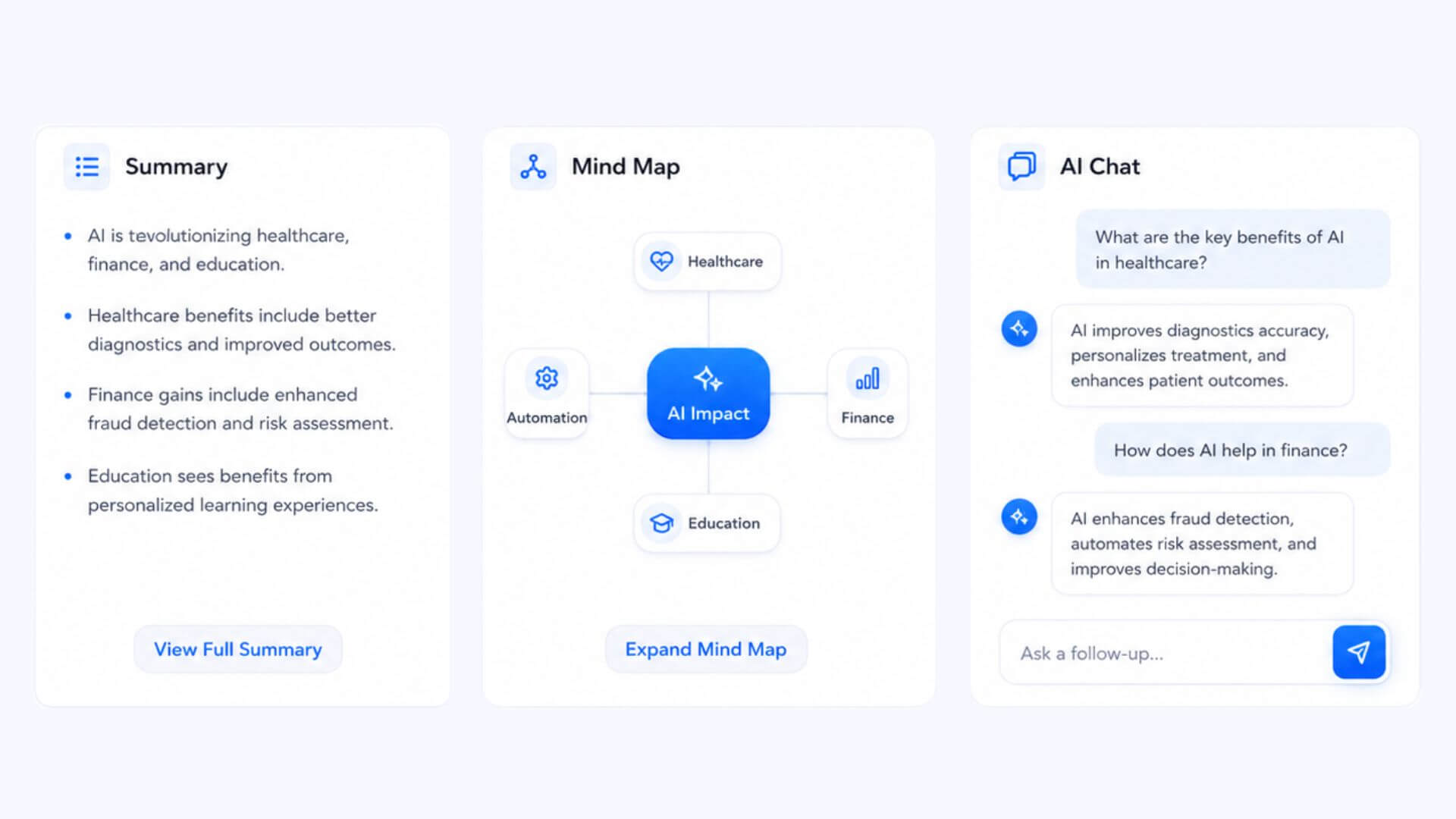 Use AI to summarize and understand the transcript