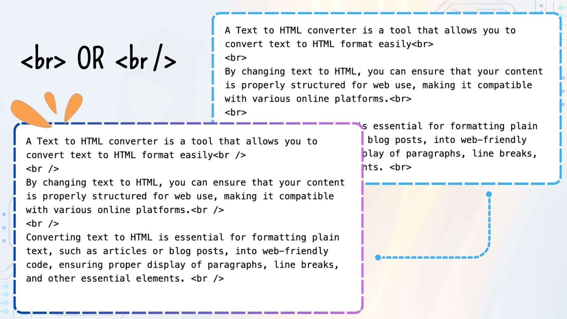 Choose Between <br> or <br />