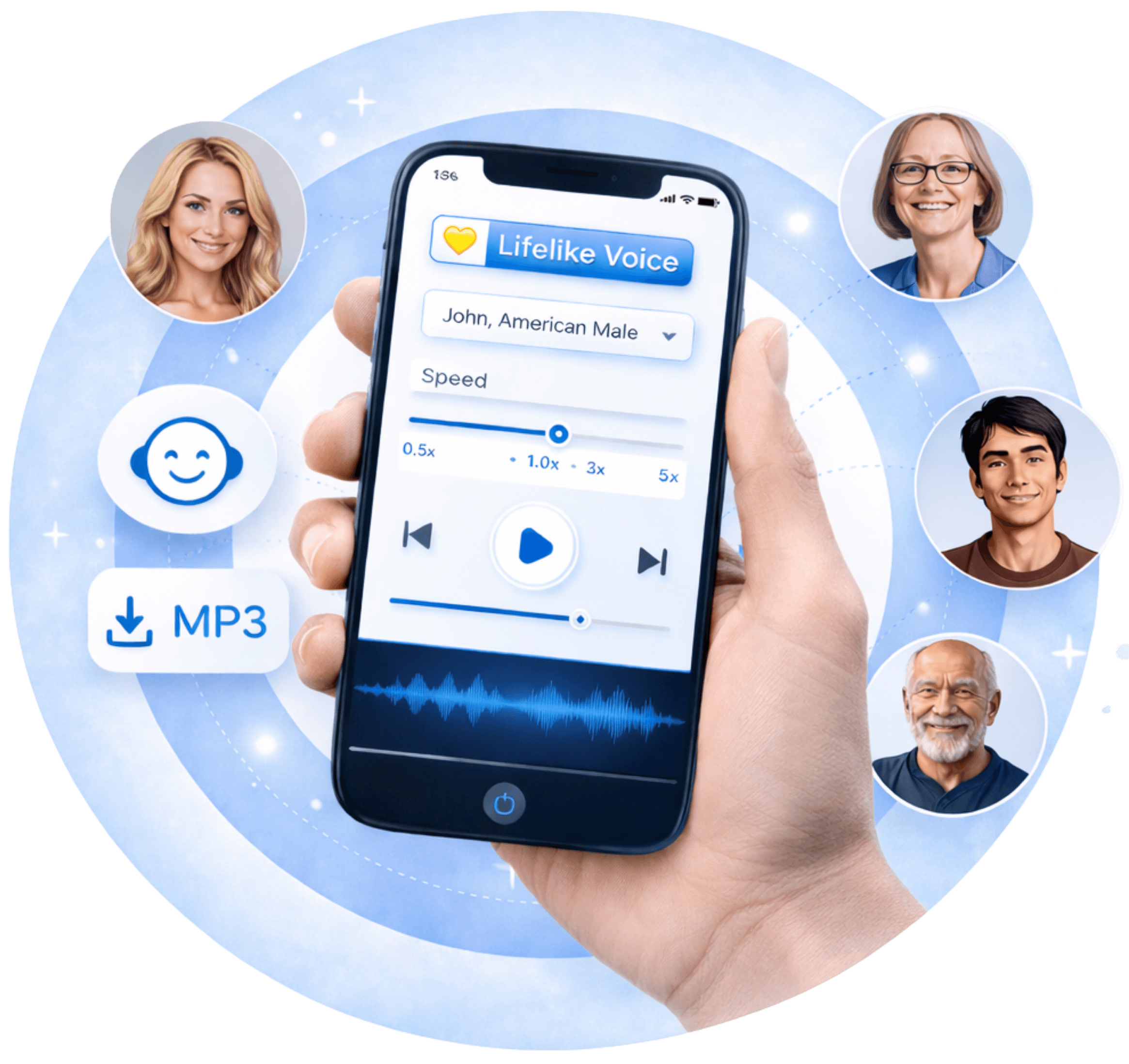 Kostenloser KI-Sprachgenerator mit MP3-Export – Text in Stimme umwandeln