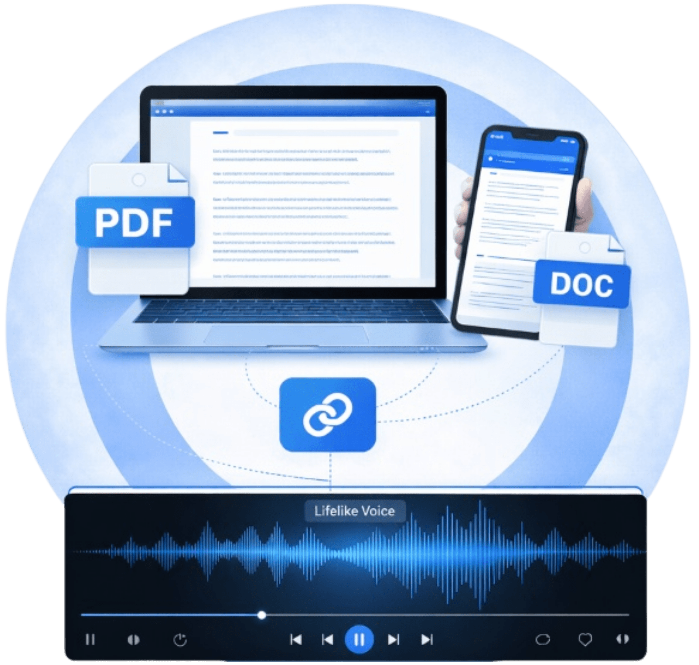 Kostenloser KI-Vorleser für PDFs und Webseiten – Text in Audio