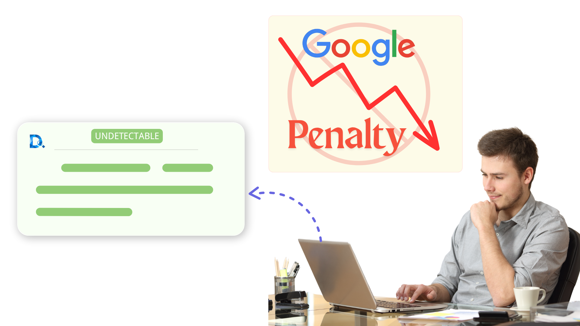 Decopy AI Indetectável - evitar penalidades do Google
