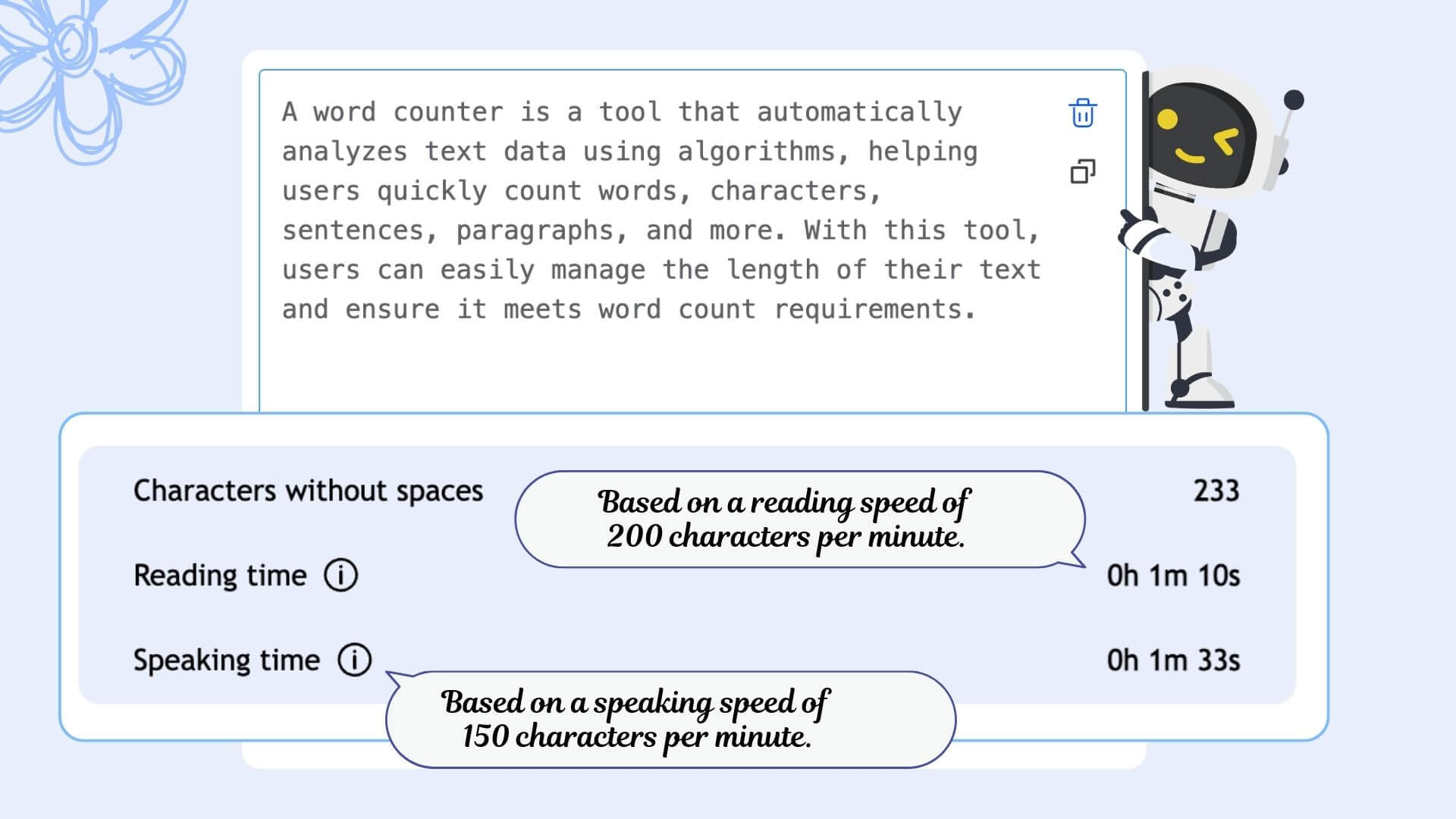 feature of this word counter