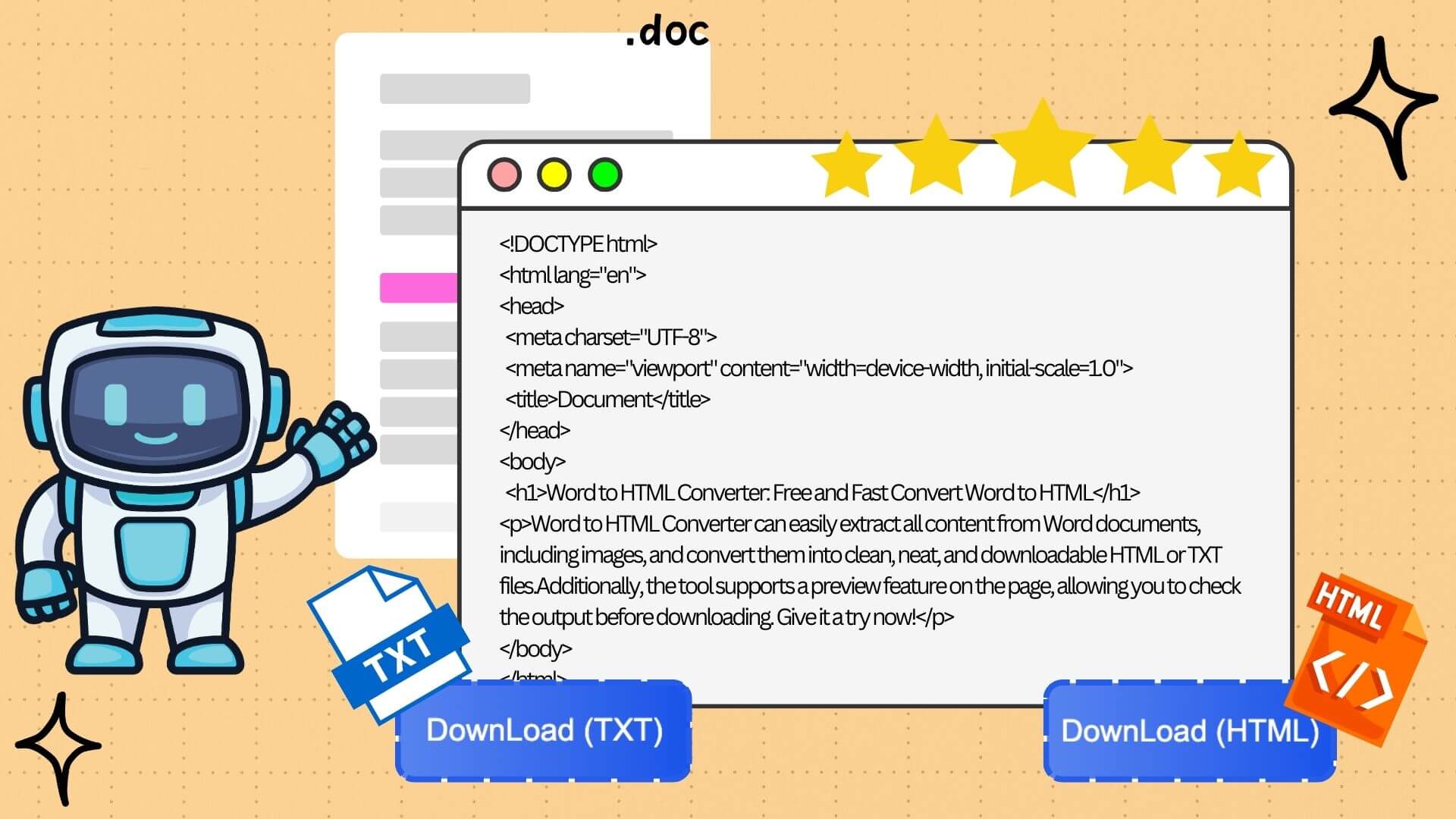 feature of Word to HTML