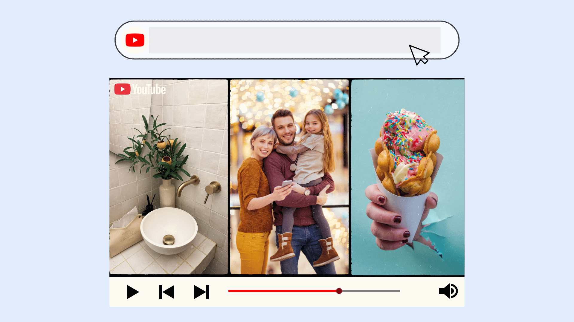 Скопируйте ссылку на видео с YouTube